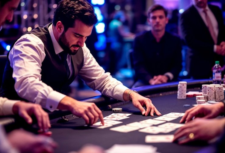 Pengguna menikmati layanan casino live games dengan dealer profesional dan cepat